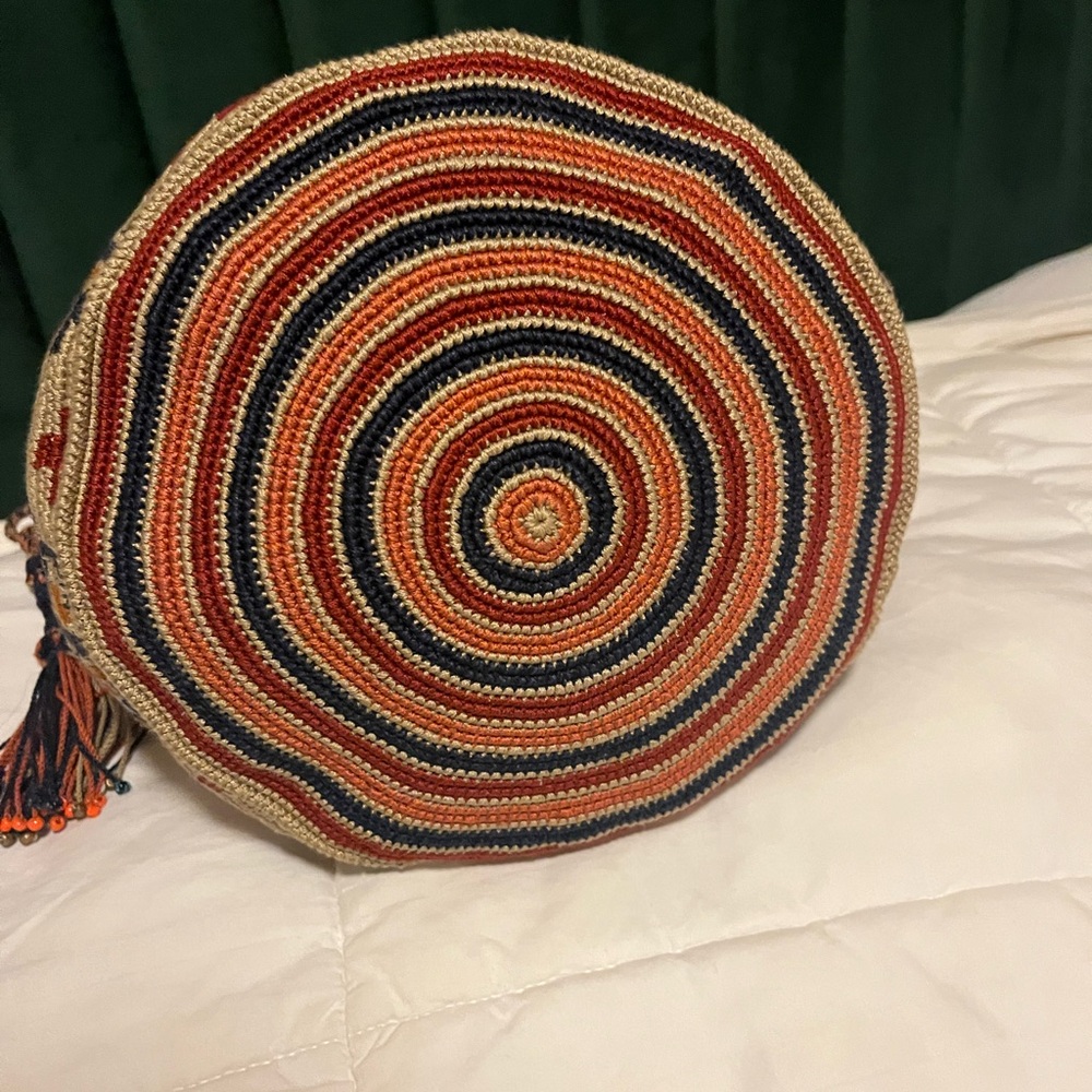 Peruvian connection  bucket Crochet Bag